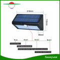 500lm Motion Sensor Waterproof 38 LED Solar Street Light Outdoor Garden Lampada Solar Garden Lamp Wall Sconce